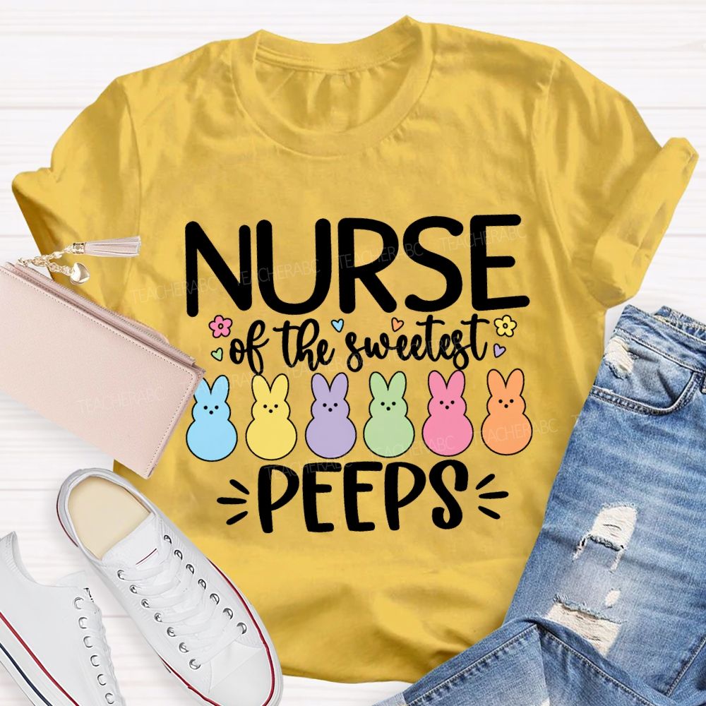 Nurse Of The Sweetest Peeps Easter Bunny T-shirt