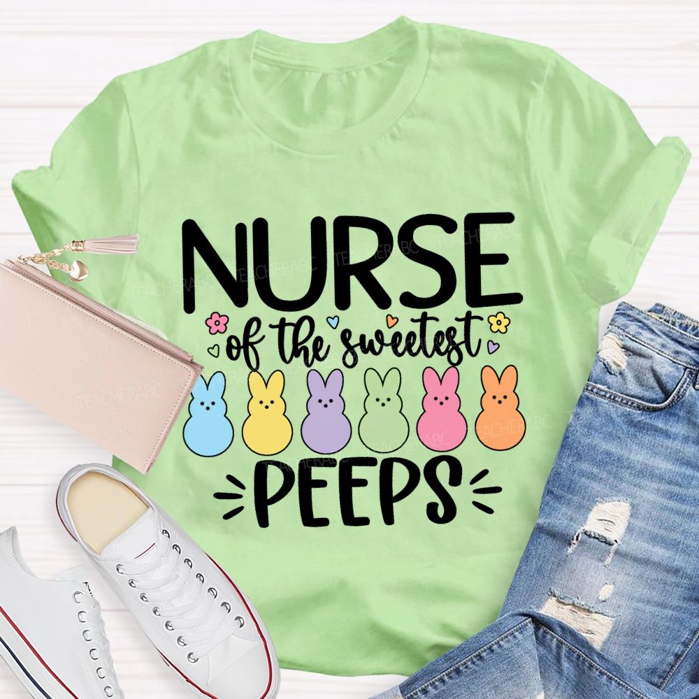 Nurse Of The Sweetest Peeps Easter Bunny T-shirt