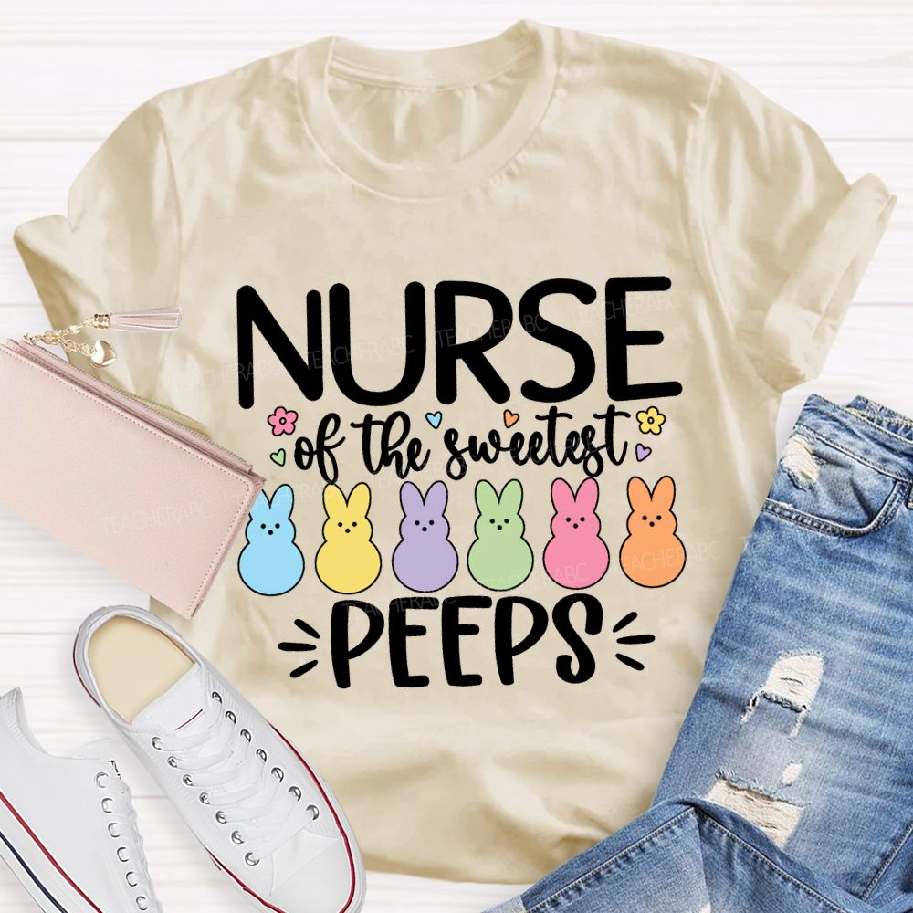 Nurse Of The Sweetest Peeps Easter Bunny T-shirt