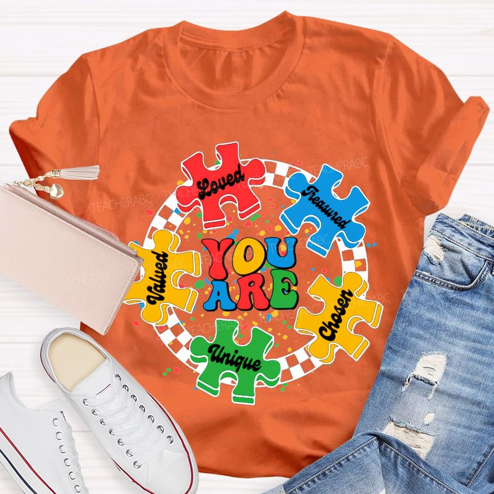 You Are Loved Chosen Unique Special Education Teacher T-shirt