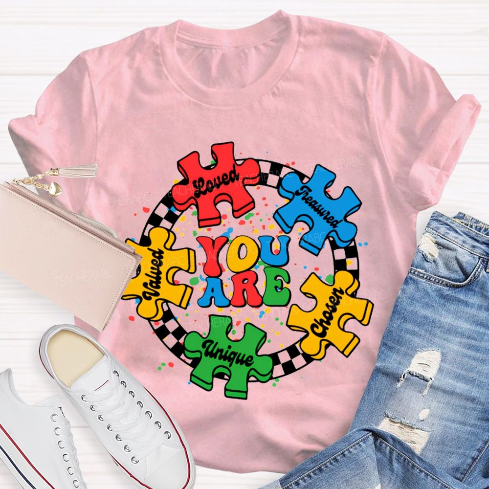 You Are Loved Chosen Unique Special Education Teacher T-shirt