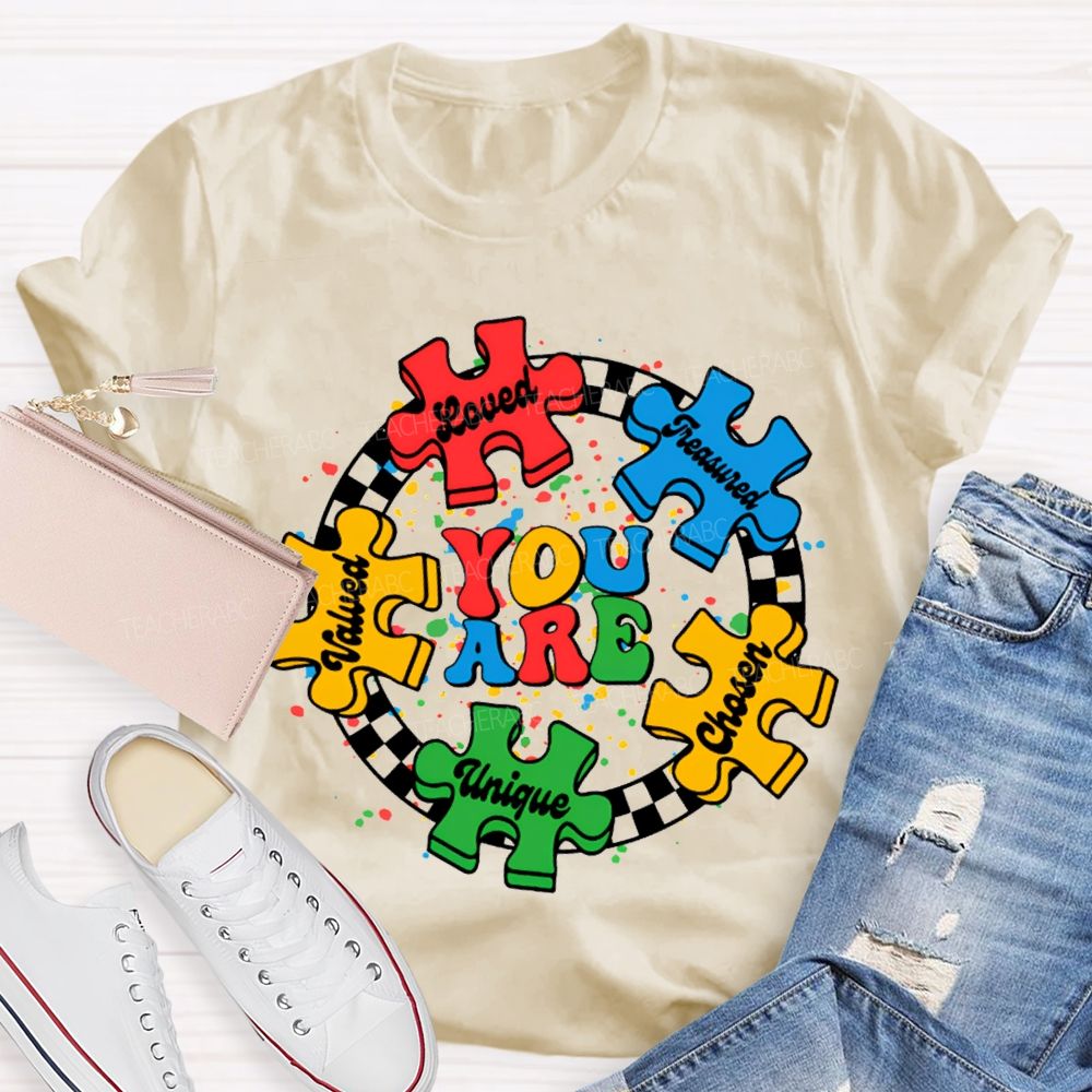 You Are Loved Chosen Unique Special Education Teacher T-shirt