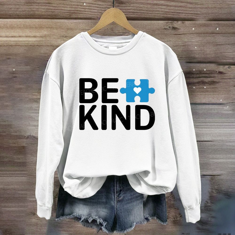 Be Kind Autism Awareness Supporter Sweatshirt