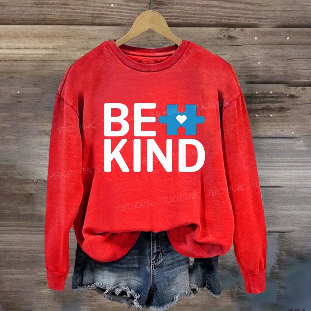 Be Kind Autism Awareness Supporter Sweatshirt