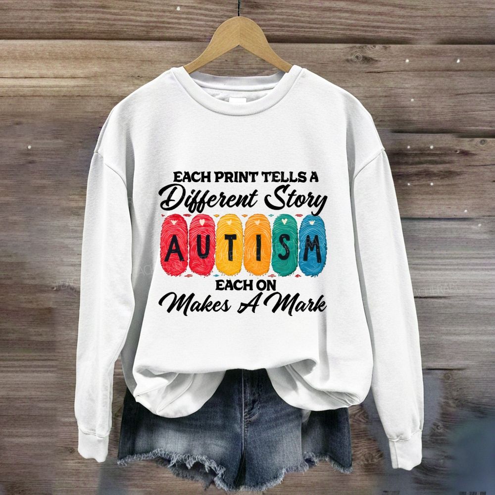 Each Print Tells A Different Story Each One Makes A Mark Teacher Sweatshirt