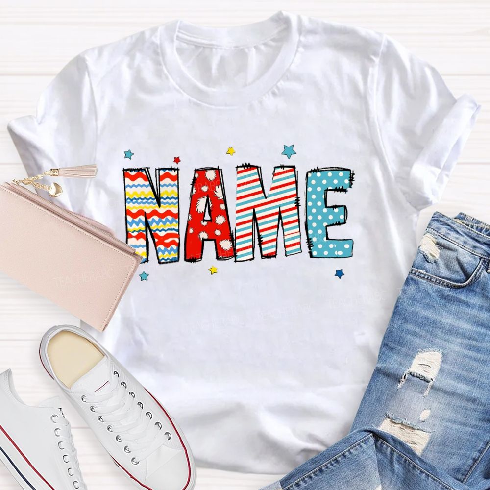 Personalized Name Reading Day Teacher T-shirt