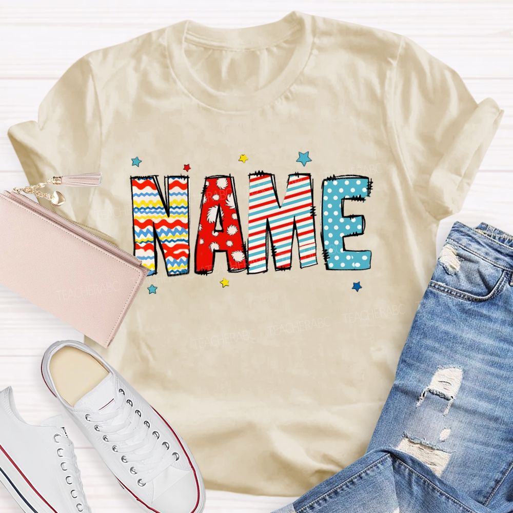 Personalized Name Reading Day Teacher T-shirt