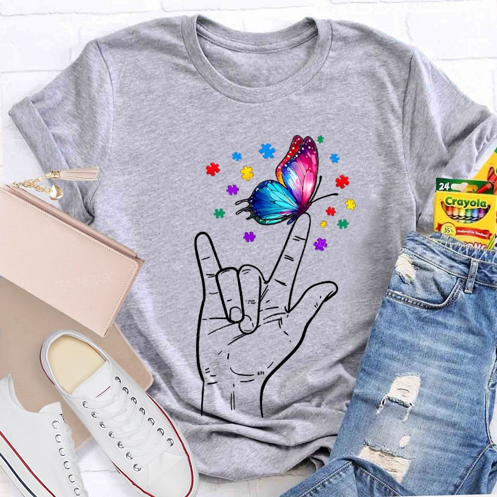 Autism Awareness Special Education For Colorful Butterflies Teacher T-shirt