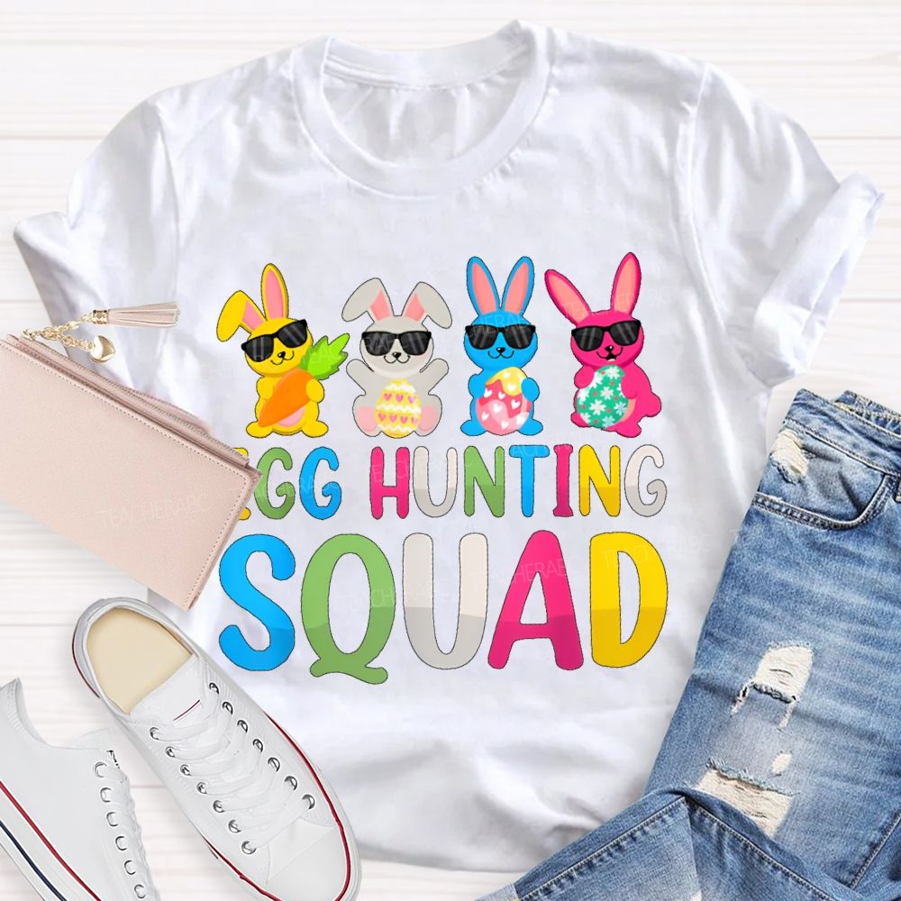 Egg Hunting Squad Graphics Teacher T-shirt