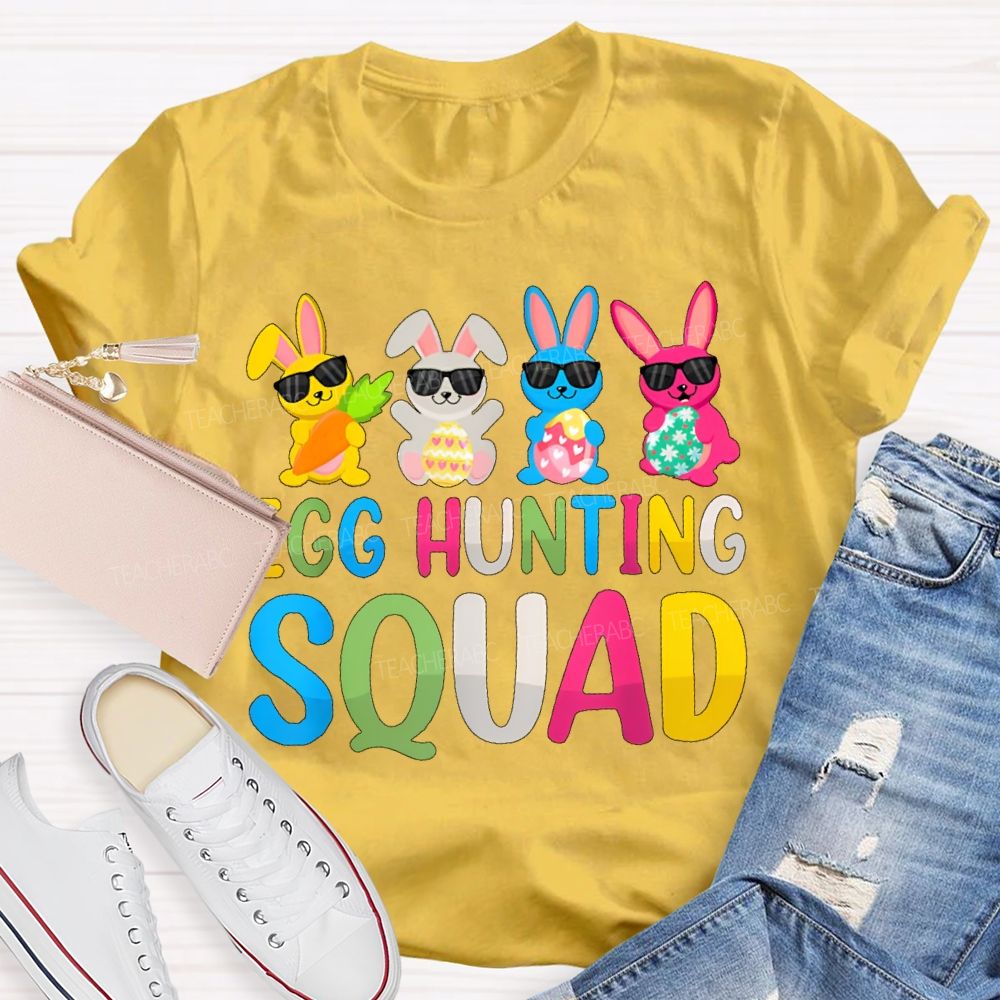 Egg Hunting Squad Graphics Teacher T-shirt