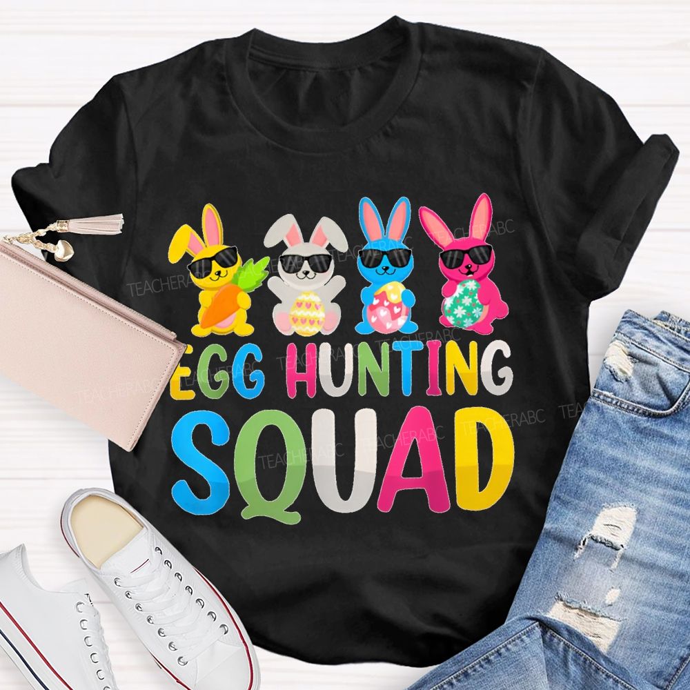 Egg Hunting Squad Graphics Teacher T-shirt