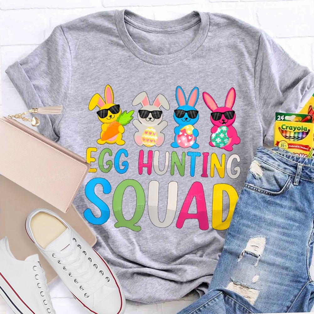 Egg Hunting Squad Graphics Teacher T-shirt