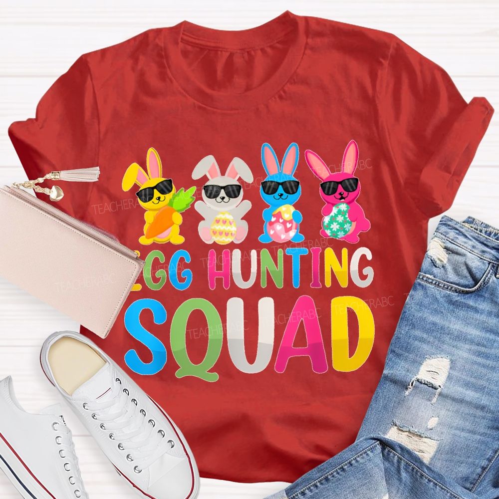Egg Hunting Squad Graphics Teacher T-shirt