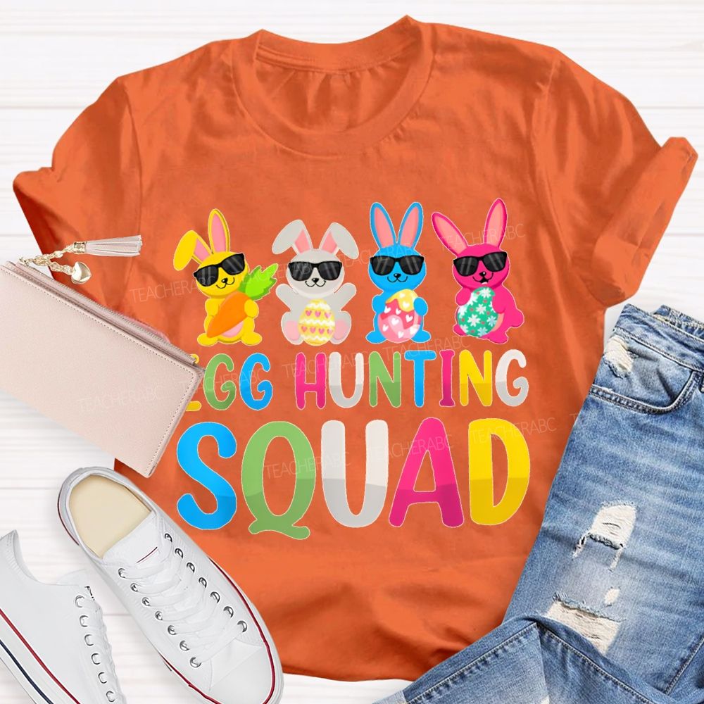 Egg Hunting Squad Graphics Teacher T-shirt
