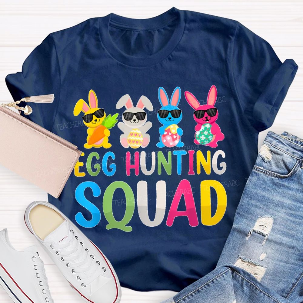 Egg Hunting Squad Graphics Teacher T-shirt