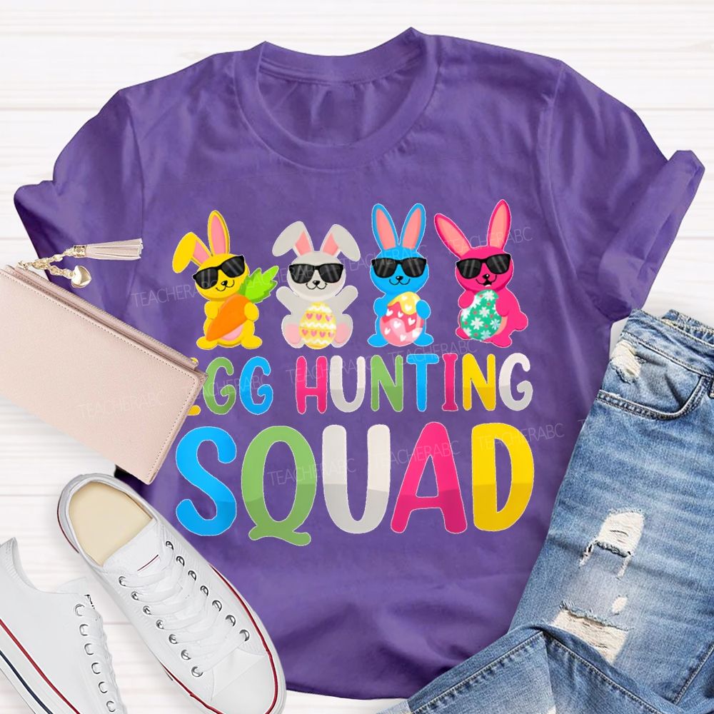 Egg Hunting Squad Graphics Teacher T-shirt