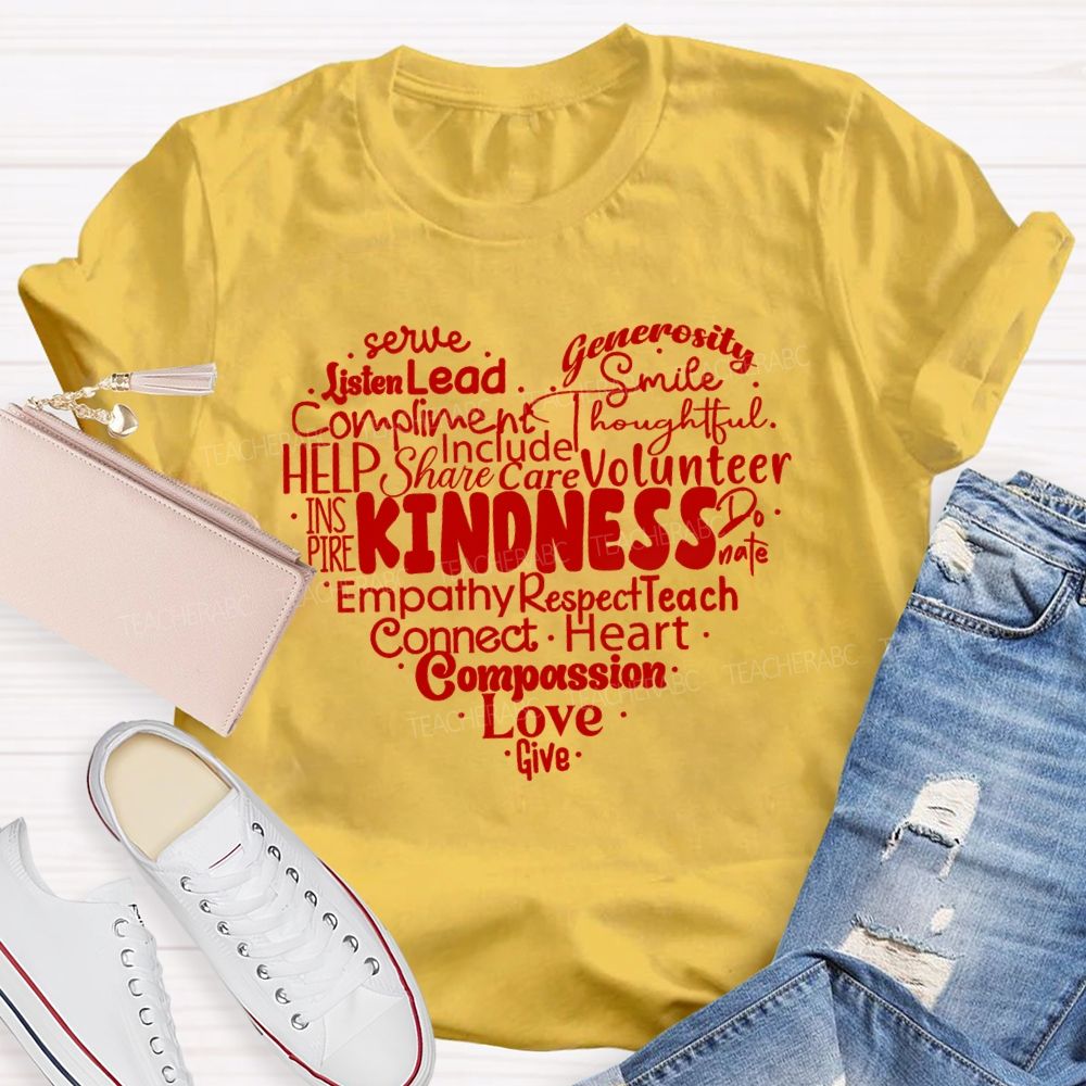 Kindness Smile Heart Love Give T-Shirt