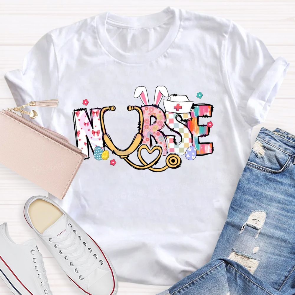 Happy Easter Nurse Stethoscope T-Shirt