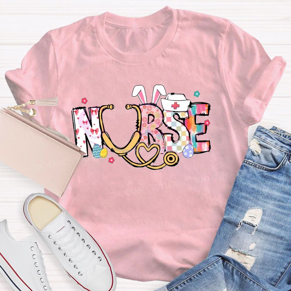 Happy Easter Nurse Stethoscope T-Shirt