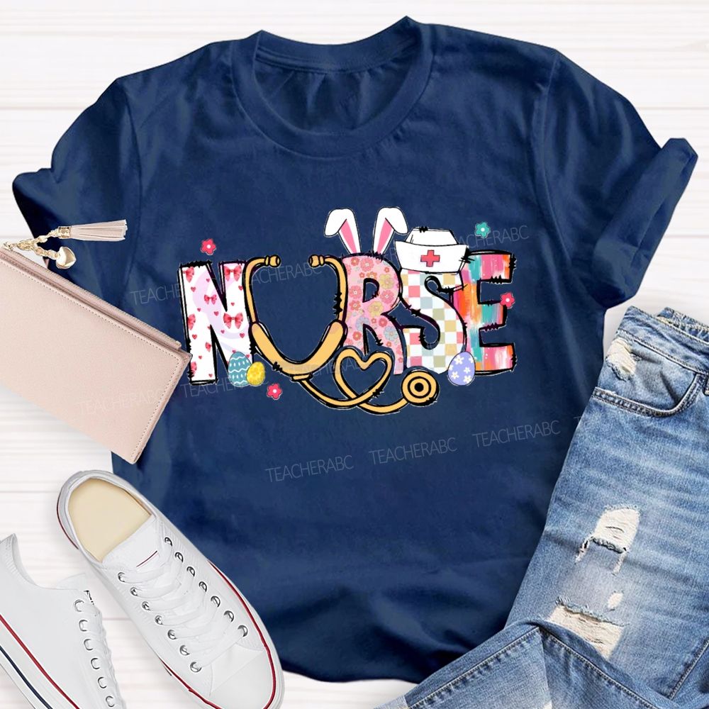 Happy Easter Nurse Stethoscope T-Shirt