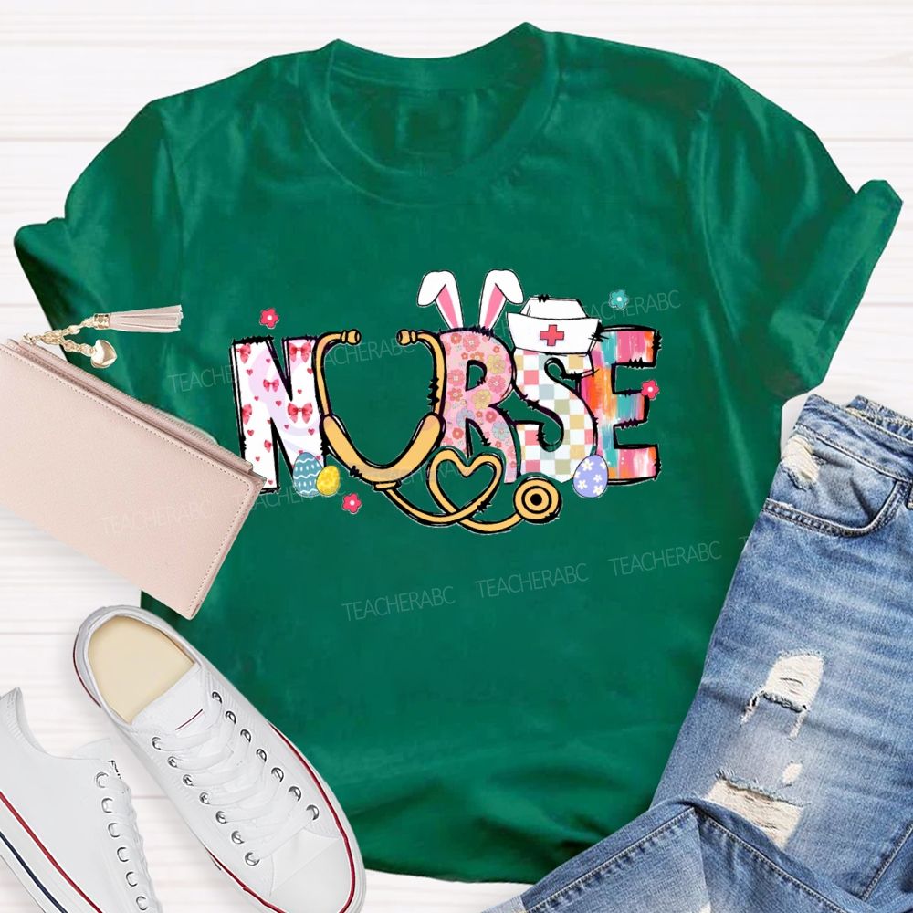 Happy Easter Nurse Stethoscope T-Shirt