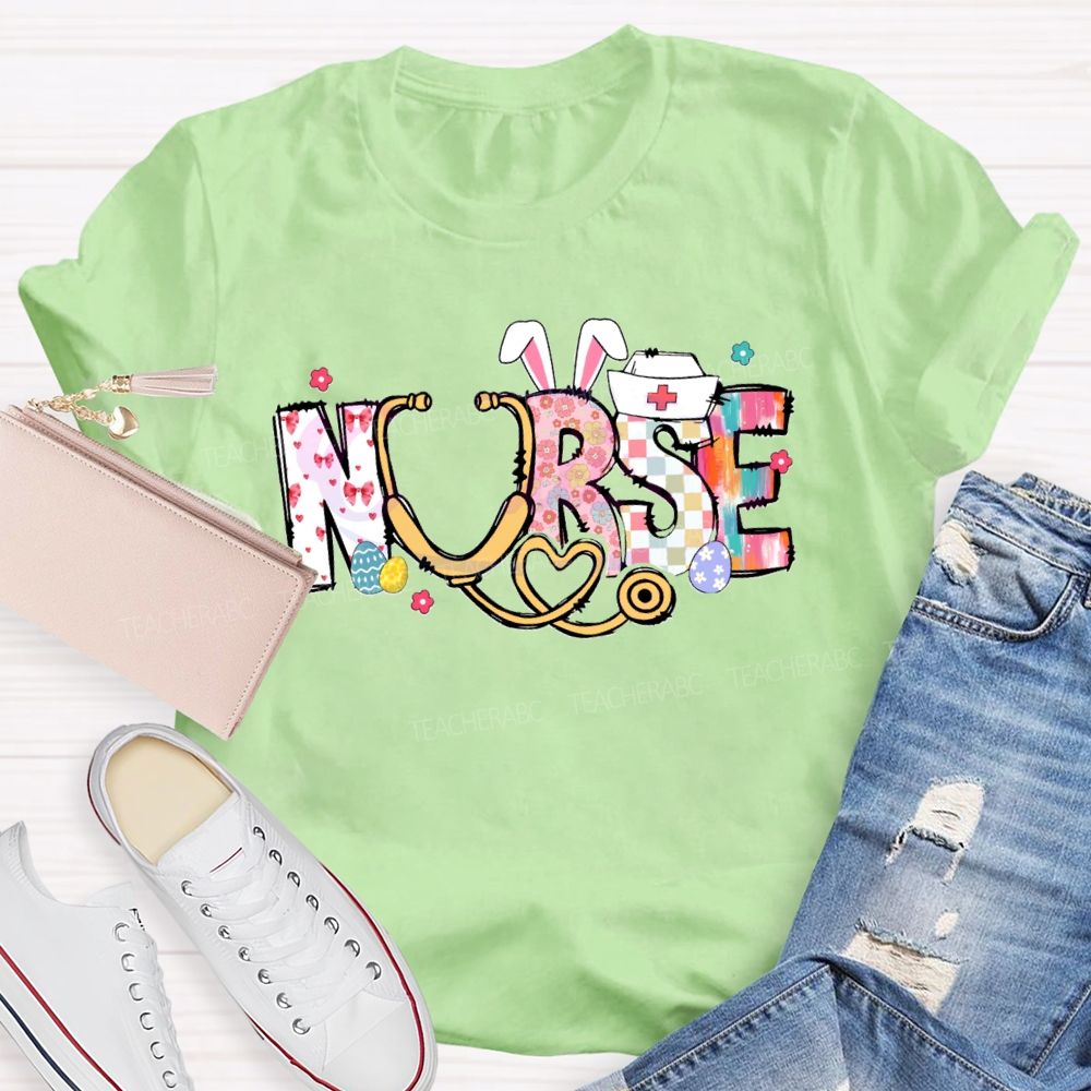 Happy Easter Nurse Stethoscope T-Shirt