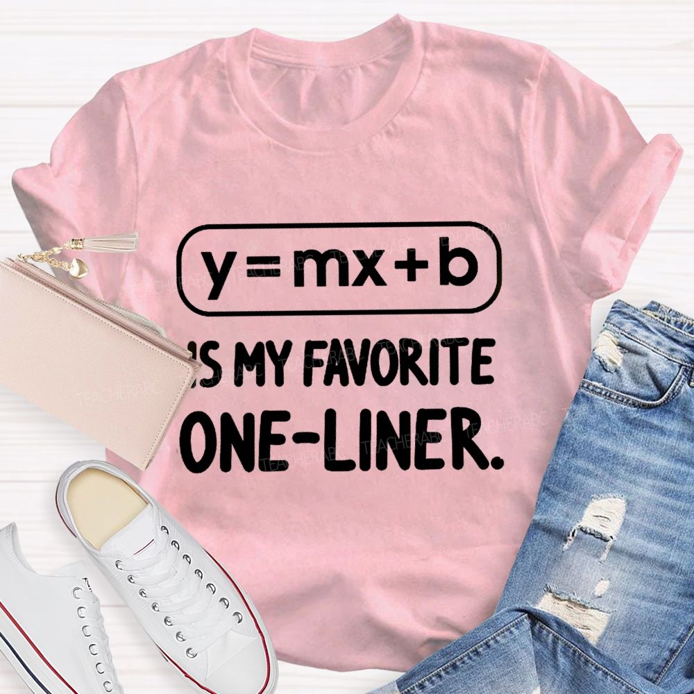 Y = X + B Is My Favorite One-Liner Math Teacher T-shirtt