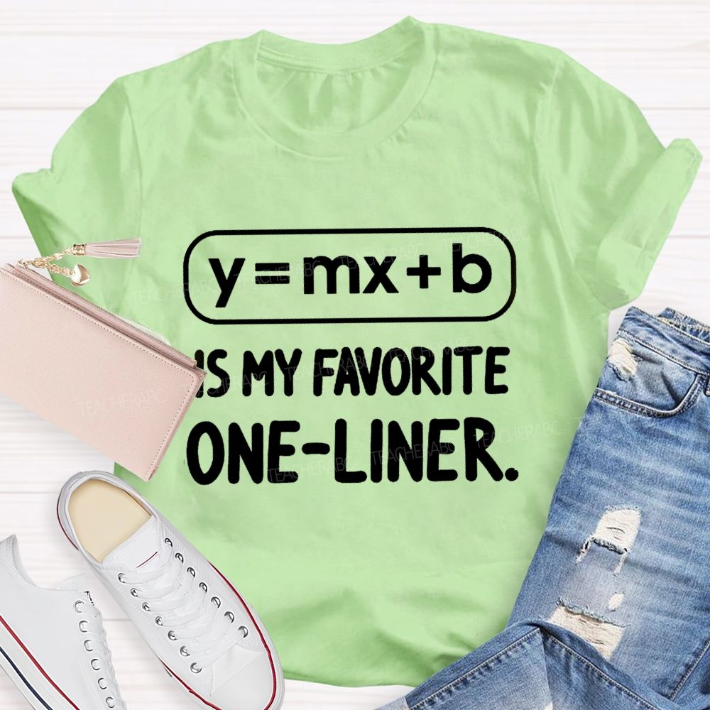 Y = X + B Is My Favorite One-Liner Math Teacher T-shirtt