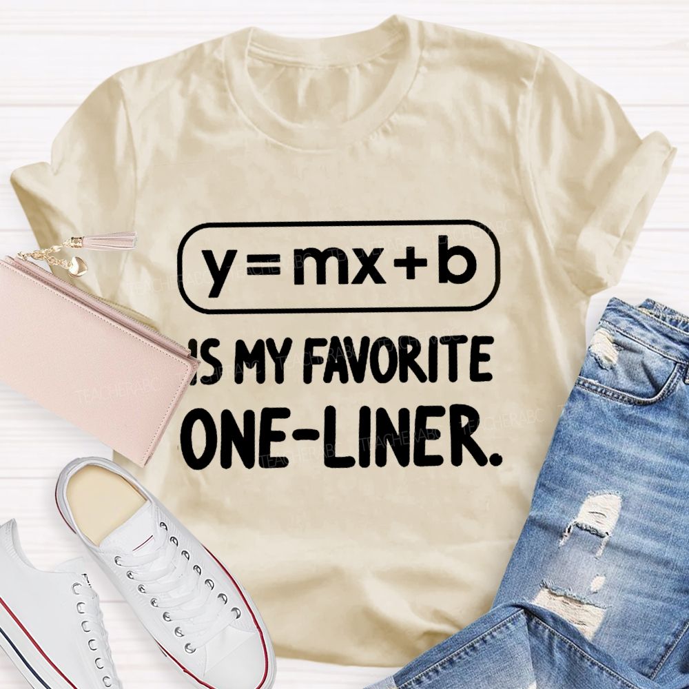 Y = X + B Is My Favorite One-Liner Math Teacher T-shirtt