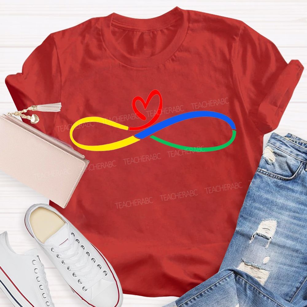 Autism Awareness And Heart Teacher T-shirt