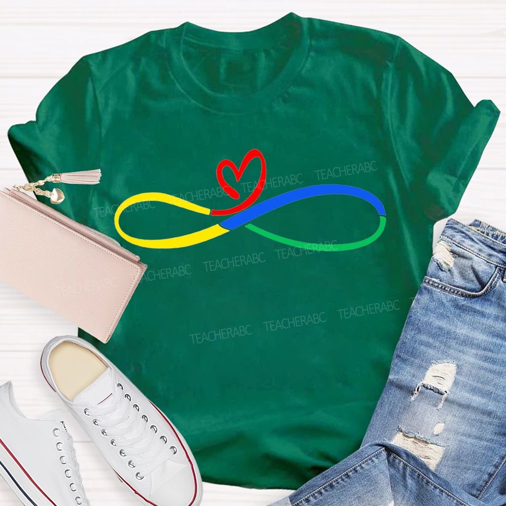 Autism Awareness And Heart Teacher T-shirt