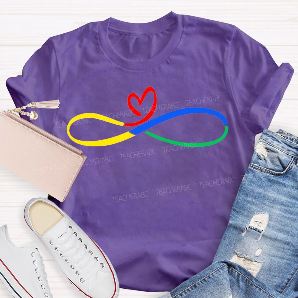 Autism Awareness And Heart Teacher T-shirt