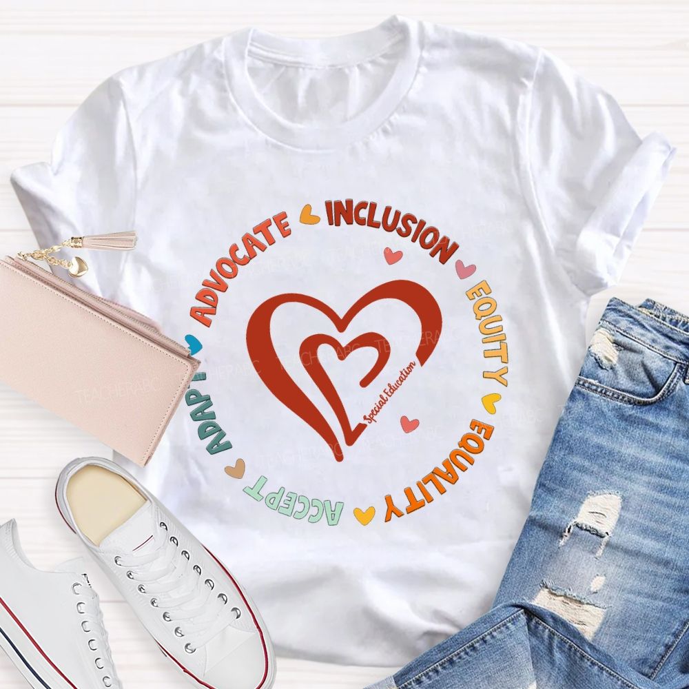 Adapt Advocate Inclusion Equity Equality Special Education T-shirt