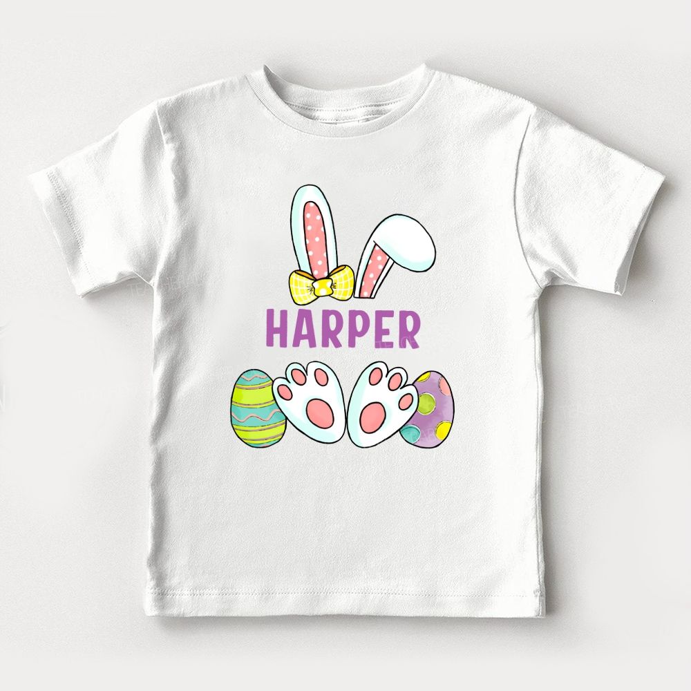 Personalized Name  Rabbit Easter Egg Graphics  Toddler T-shirts