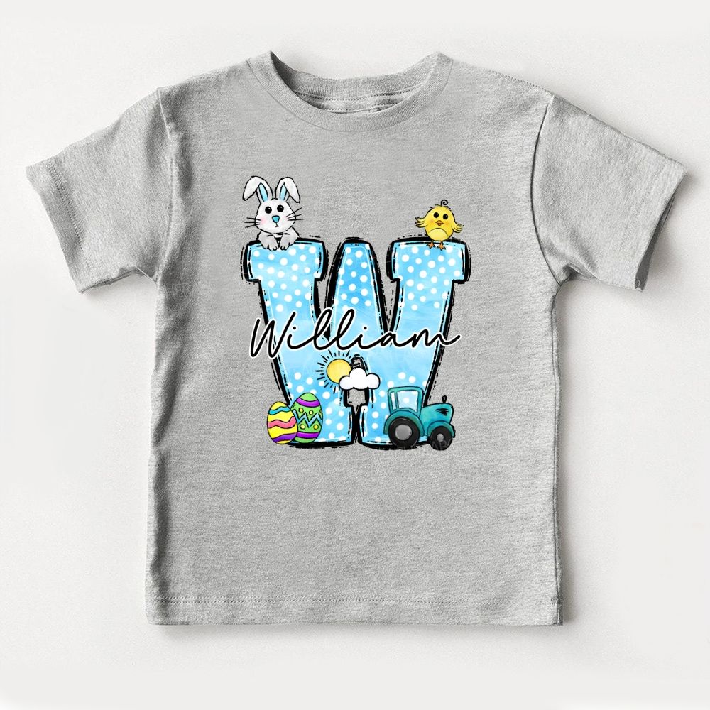 Personalized Name Rabbit Car Graphic  Toddler T-shirts