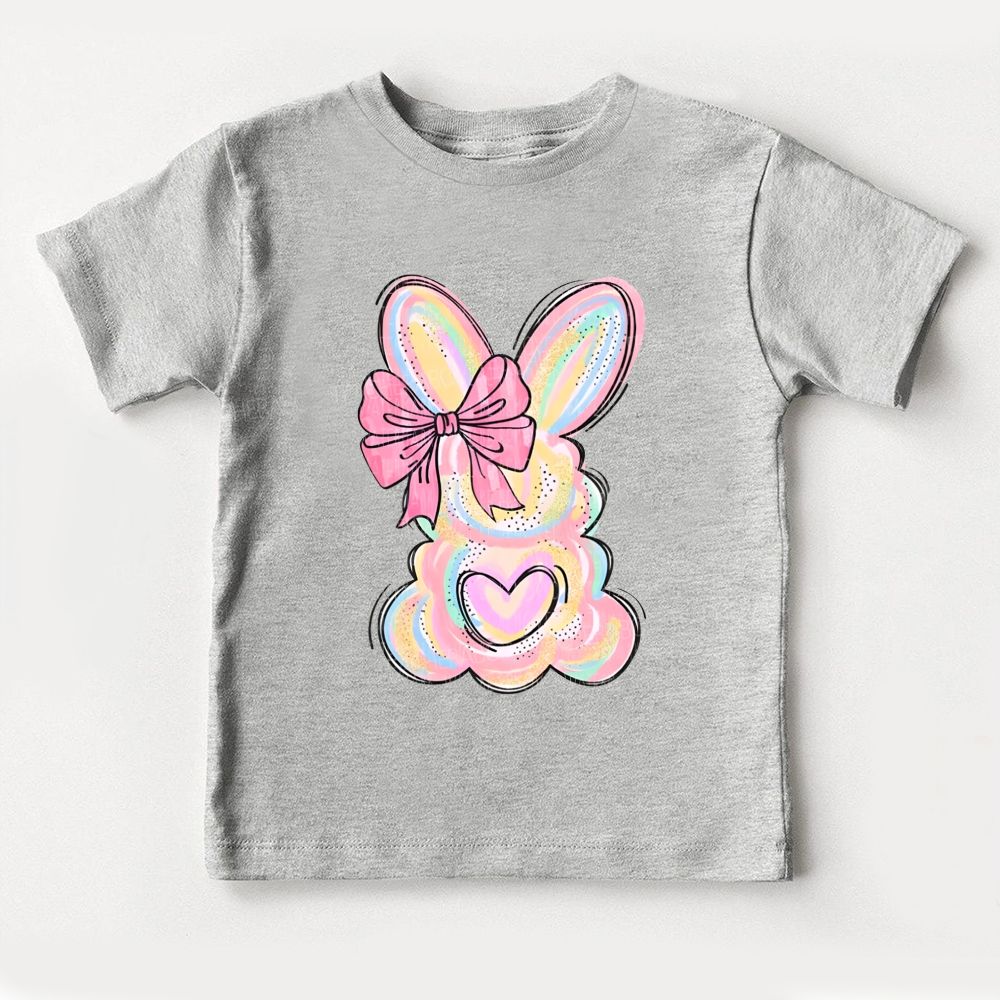 Colorful Rabbit Bow Toddler T-shirts