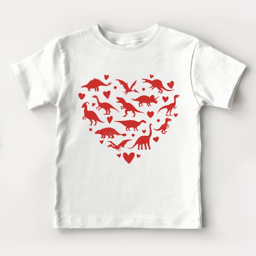 Hearts Dinosaur Love  Toddler T-shirts