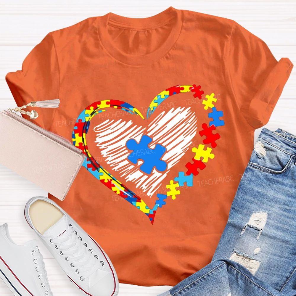 Autism Awareness And Heart Special Education T-shirt