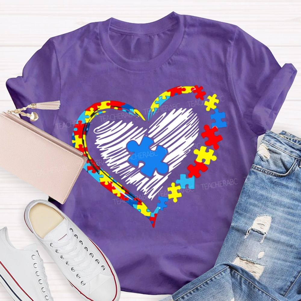 Autism Awareness And Heart Special Education T-shirt