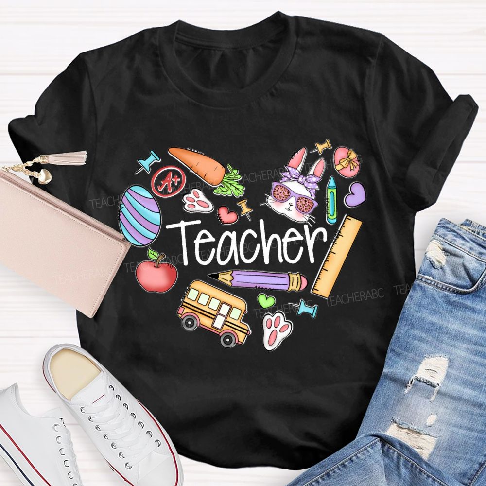 Teacher Happy Easter Bunny Teacher T-shirt