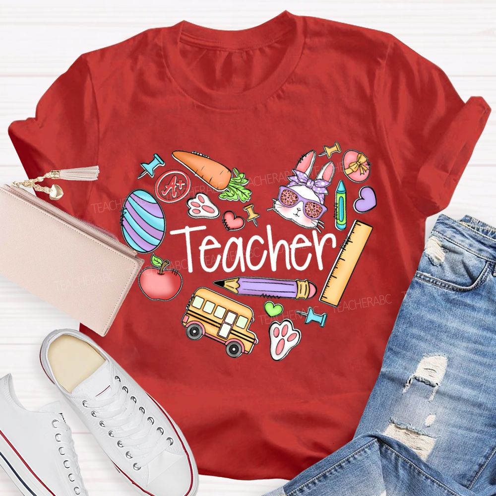 Teacher Happy Easter Bunny Teacher T-shirt