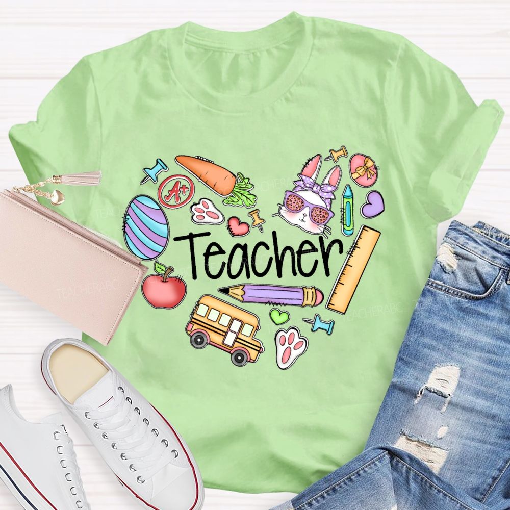 Teacher Happy Easter Bunny Teacher T-shirt