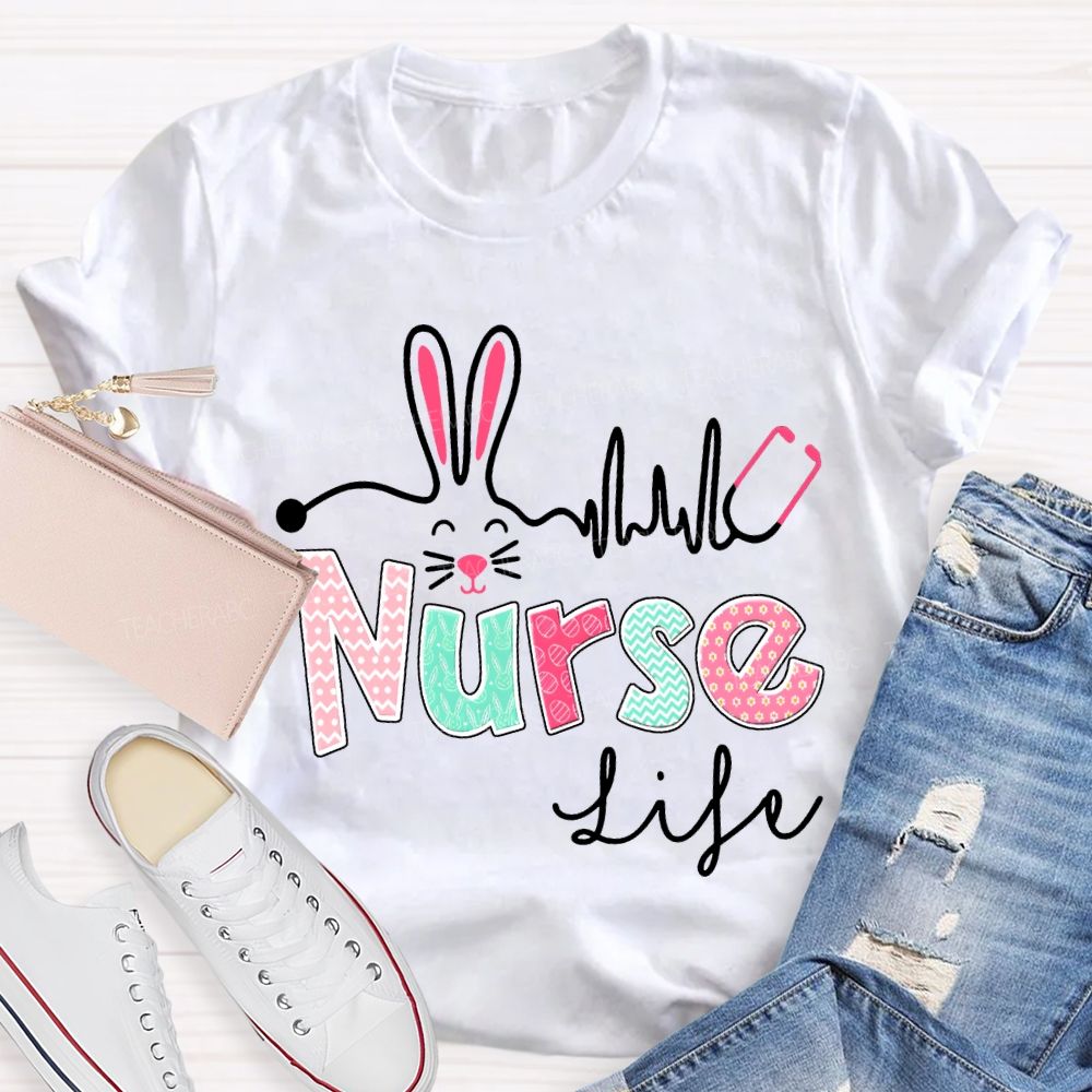 School Nurse Life Easter Bunny Ears T-shirt