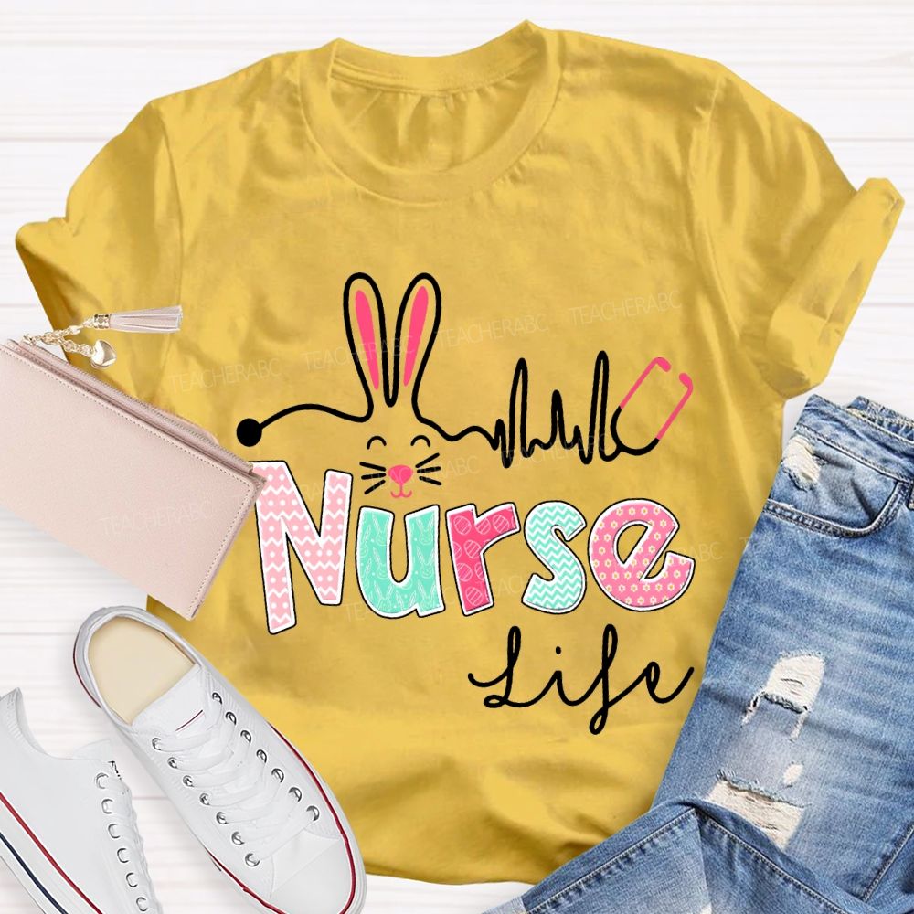 School Nurse Life Easter Bunny Ears T-shirt