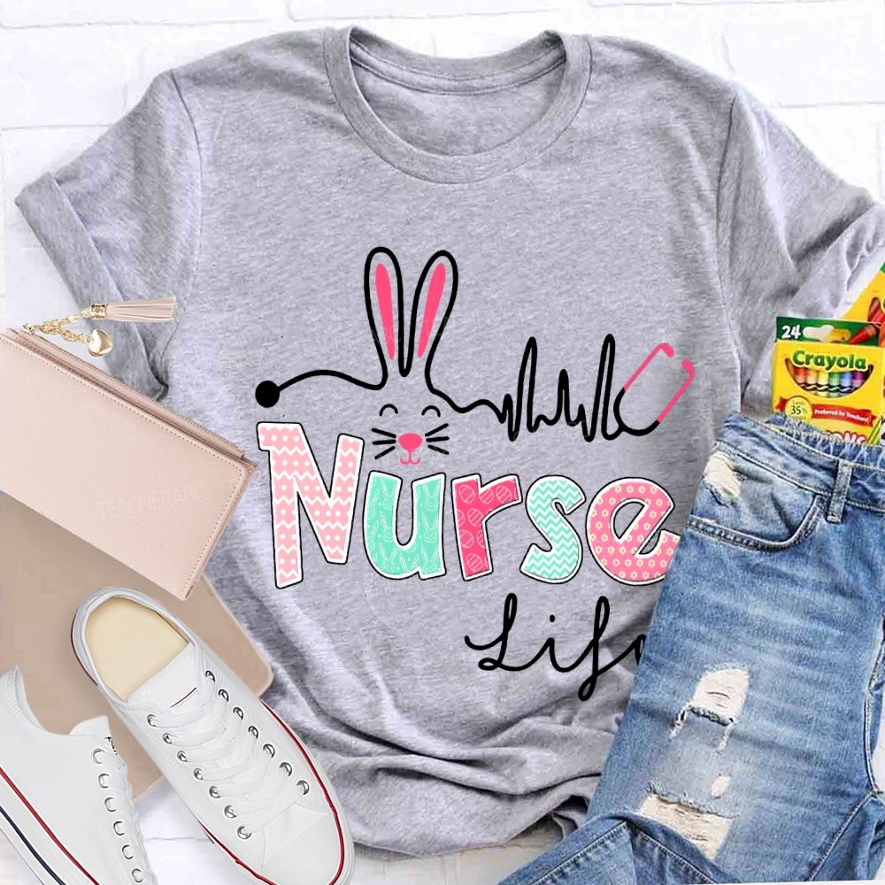 School Nurse Life Easter Bunny Ears T-shirt