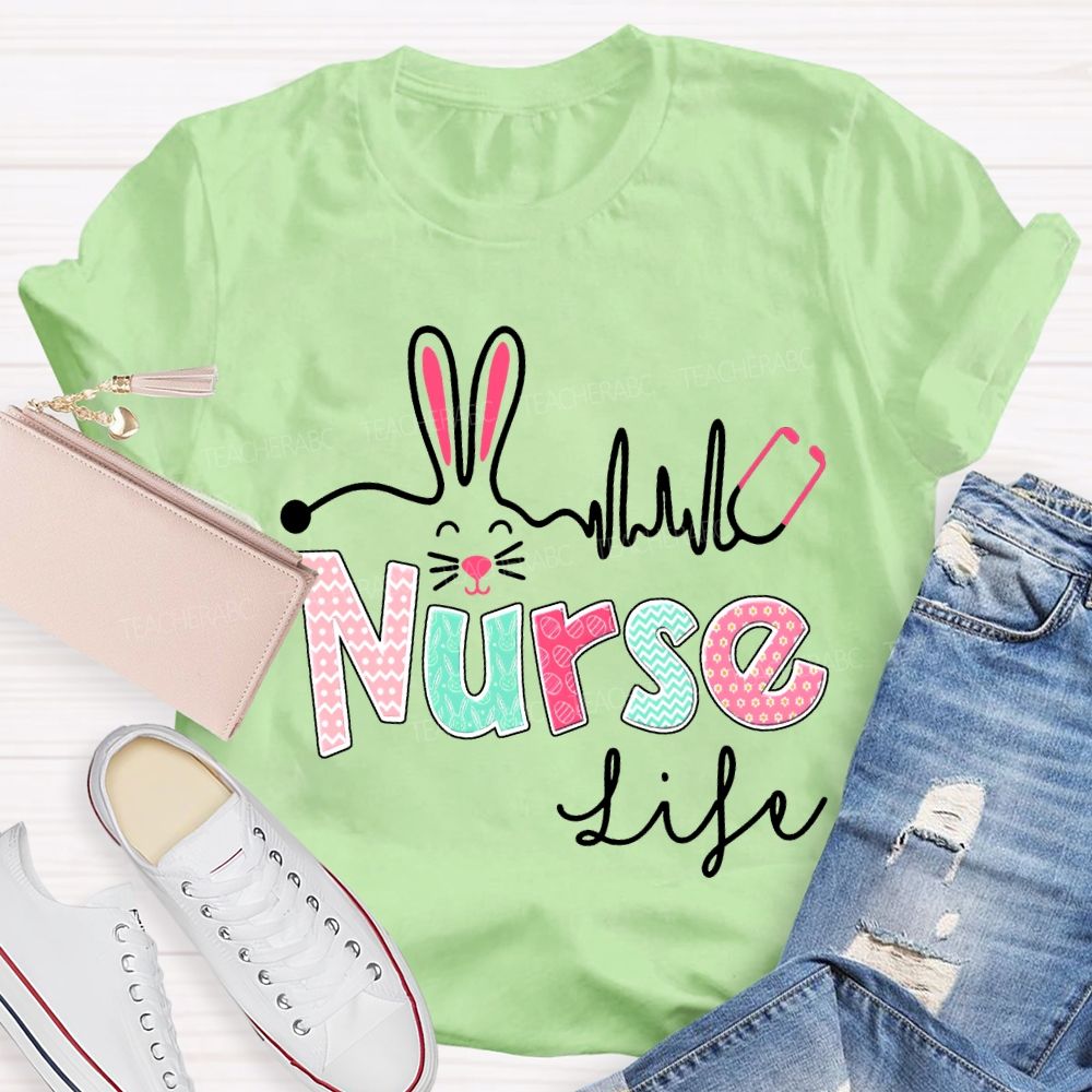 School Nurse Life Easter Bunny Ears T-shirt