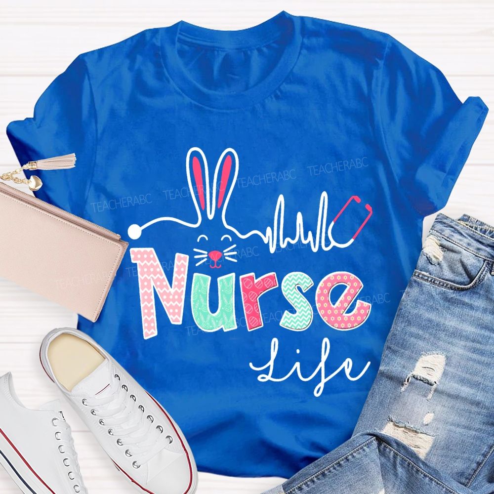 School Nurse Life Easter Bunny Ears T-shirt