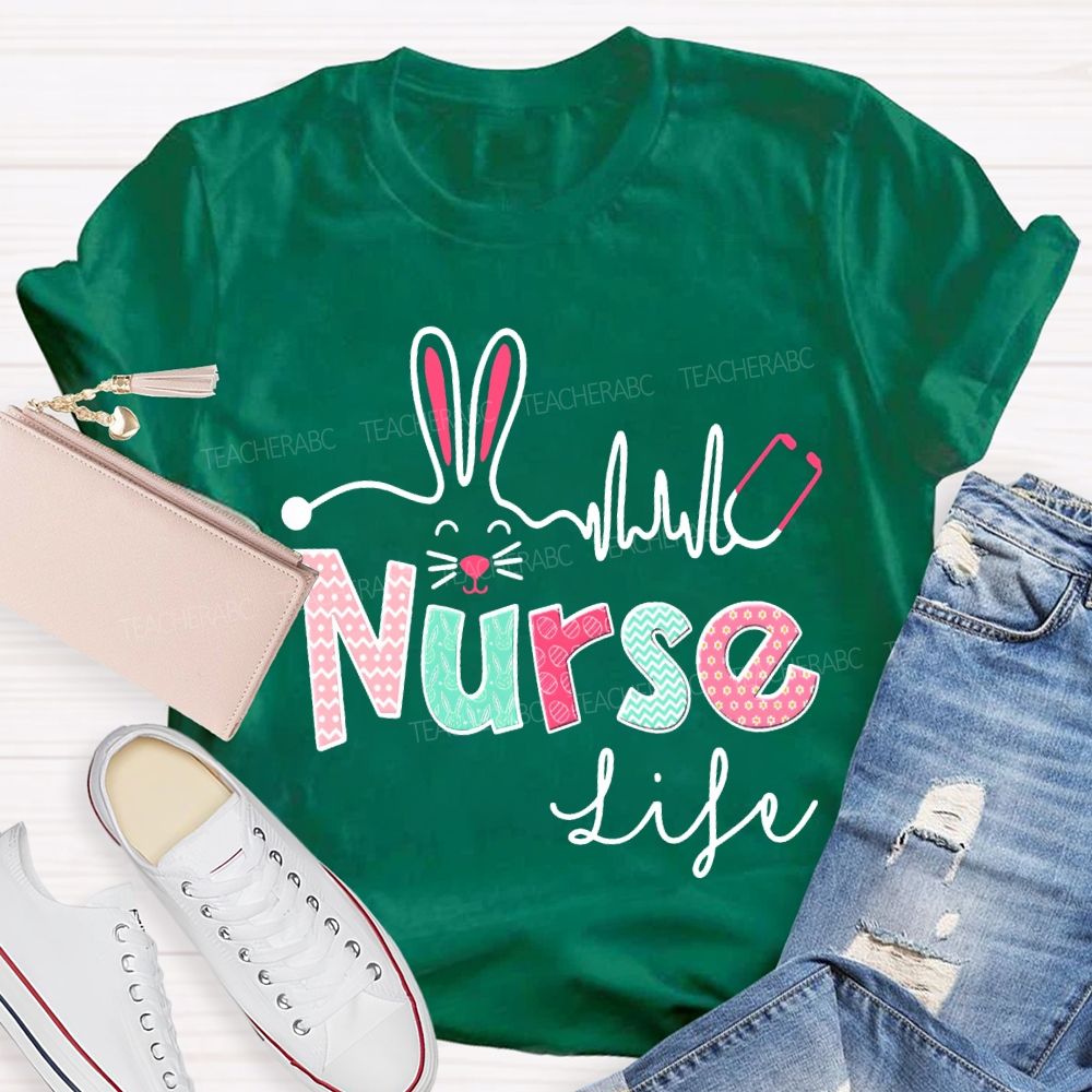 School Nurse Life Easter Bunny Ears T-shirt
