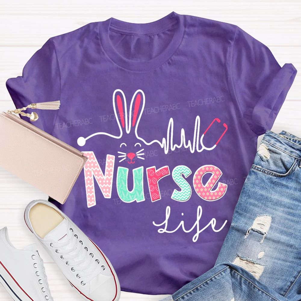 School Nurse Life Easter Bunny Ears T-shirt