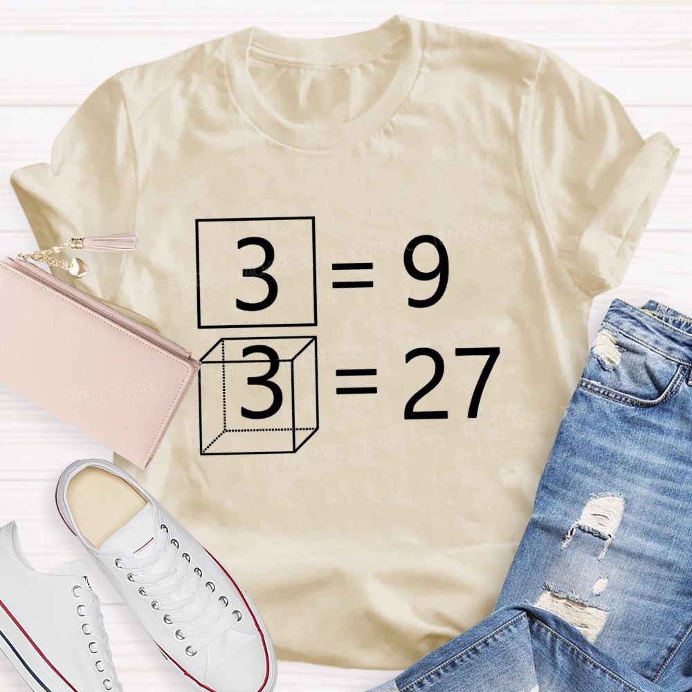 Mathematical Formulas And Cubes Math Teacher T-shirt